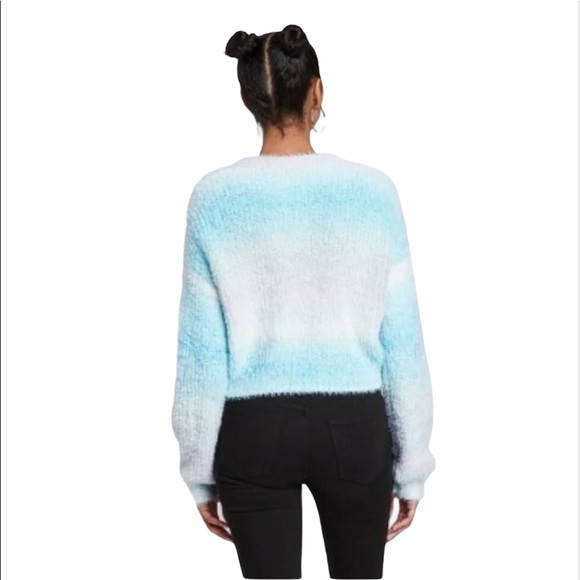 NEW Wild Fable Dip Dye Eyelash Sweater Blue Medium - Picture 2 of 10